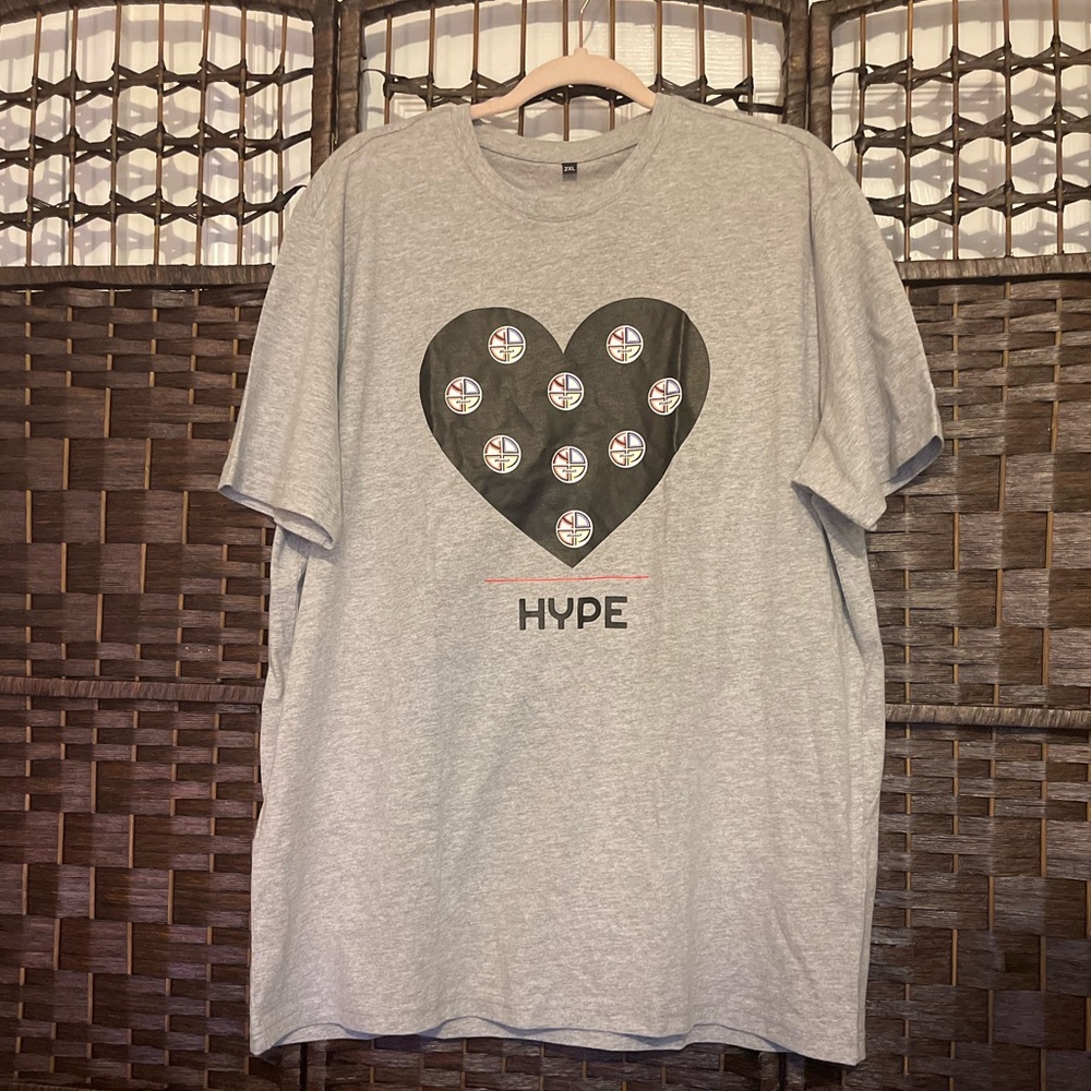 Men Hype 2XL Tee Black & Gray Pre Owned
